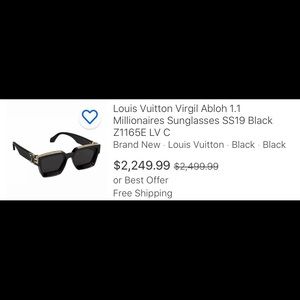 Louis Vuitton 1.1 Millionaire Sunglasses - Z1165E